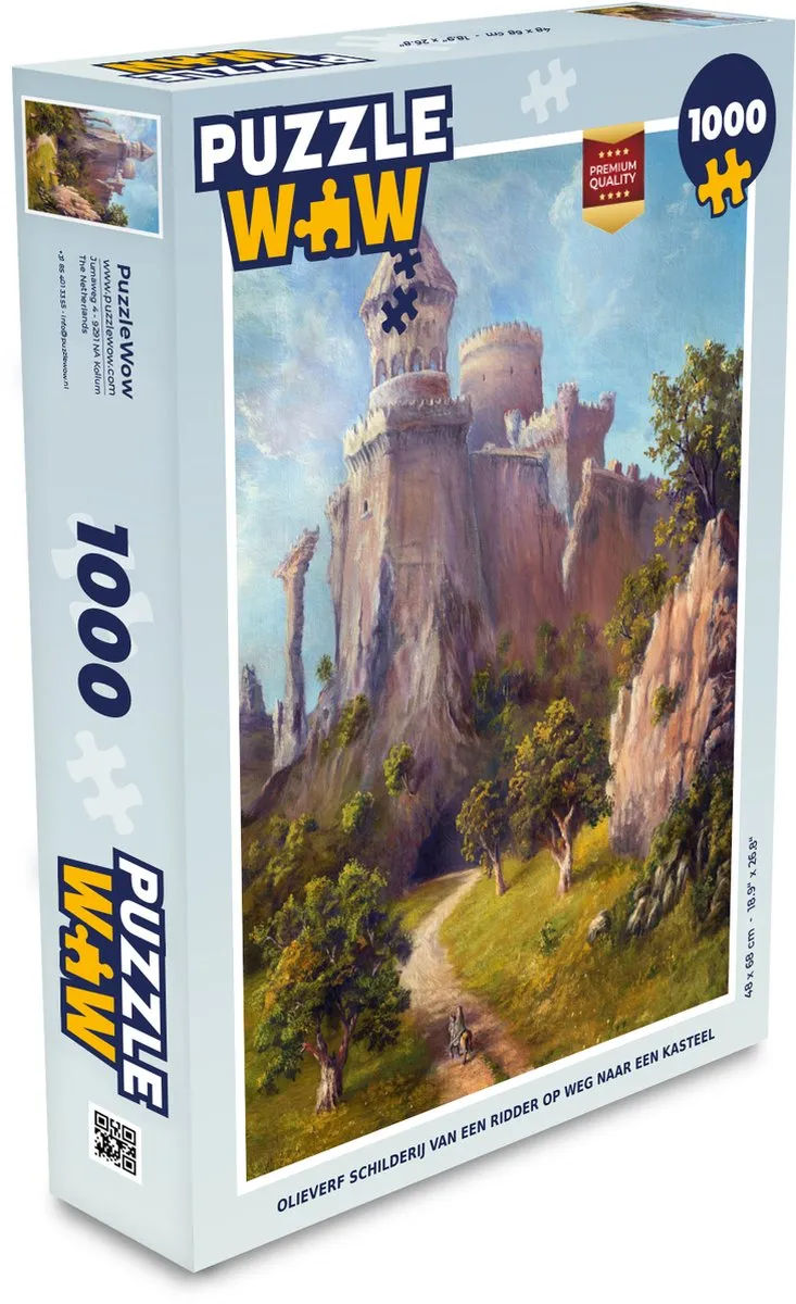 PuzzleWow Ridder naar Kasteel Legpuzzel 1000 Stuks - Multicolor