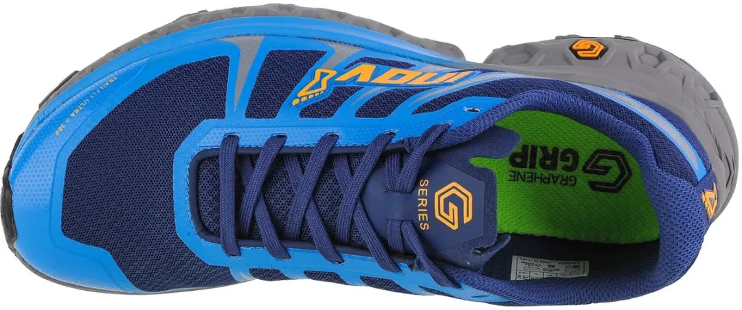 Inov-8 TrailFly Ultra G 300 Max Heren Trailhardloopschoen - Blauw/Grijs - afbeelding 4 van 6