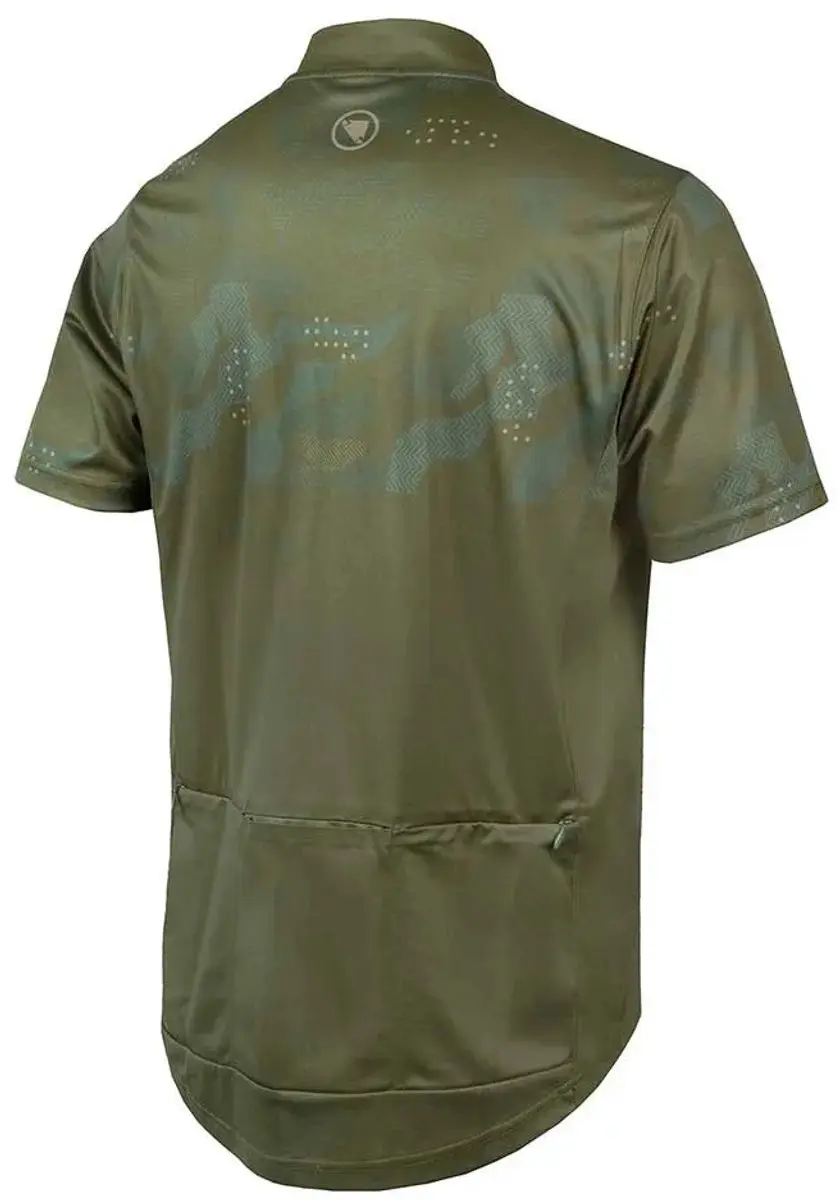 Endura Hummvee Ray Korte Mouw Wielertrui - L - Olive Green