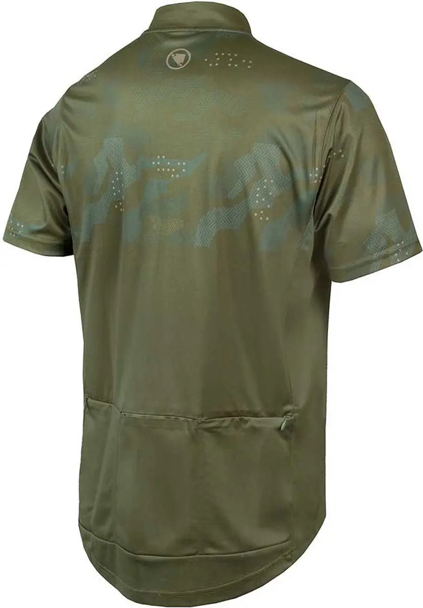 Endura Hummvee Ray Korte Mouw Wielertrui - L - Olive Green