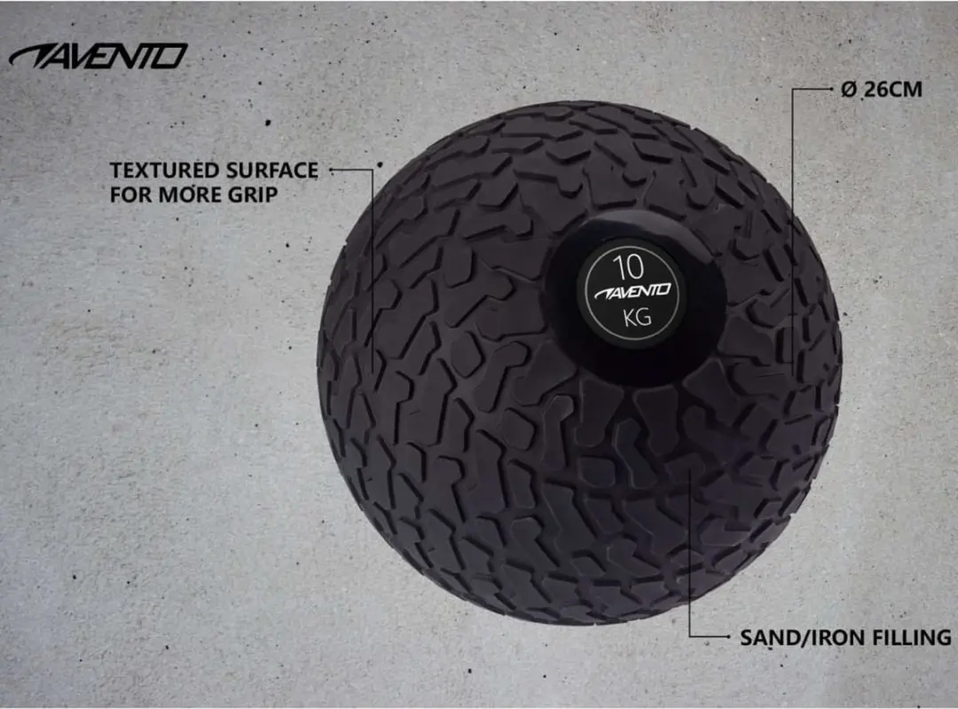 Avento Slam Bal 10kg - Zwart Ø26cm