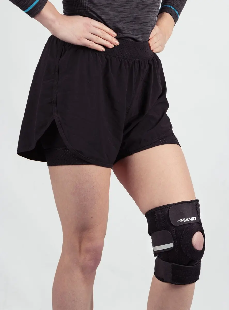 Avento Kniebandage - Verstelbaar - One Size - Zwart
