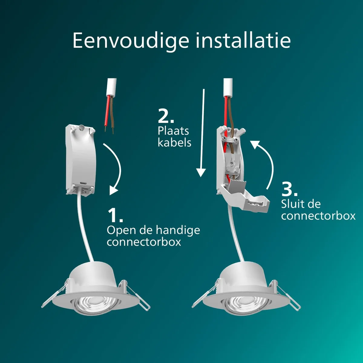 Philips LED Cilantro Inbouwspot 5W Warmwit 2700K - Wit