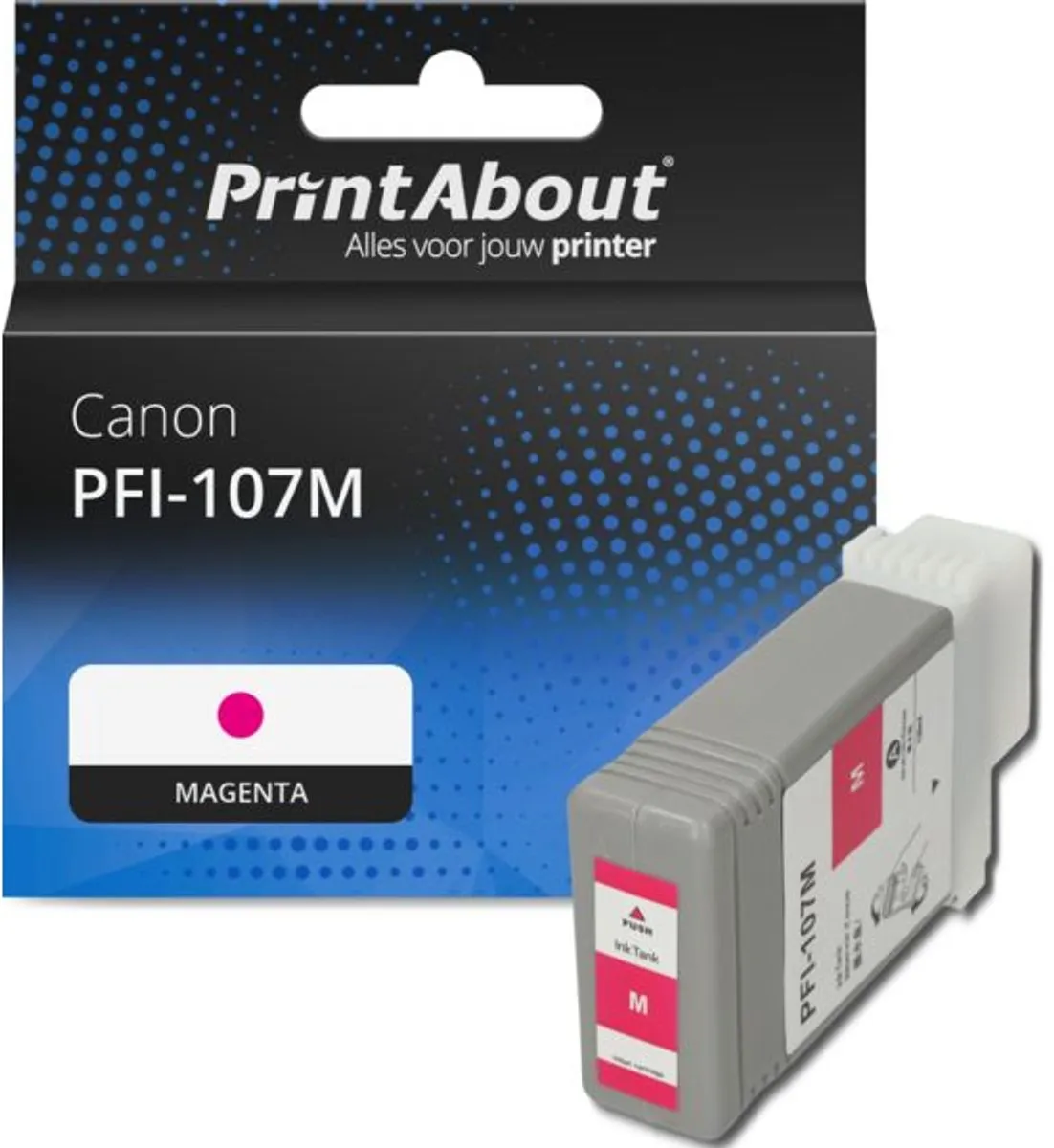 PrintAbout PFI-107M Inktcartridge - Magenta - 130ml - o.a. Canon imagePROGRAF