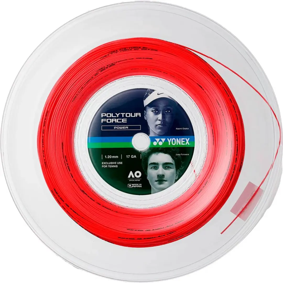Yonex Polytour Force Tennisracketsnaar Rood 1.25 mm