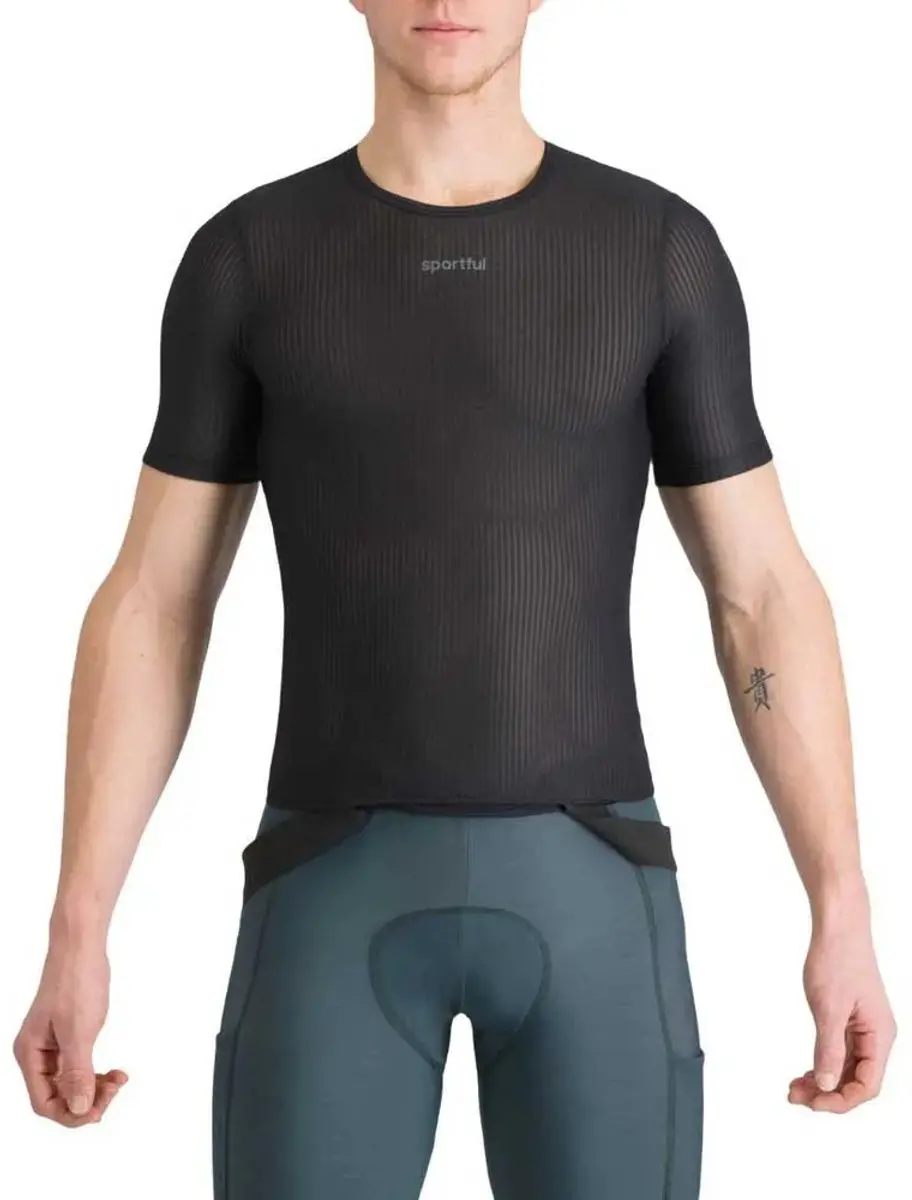 Sportful Winter Basislaag Korte Mouwen - S - Zwart