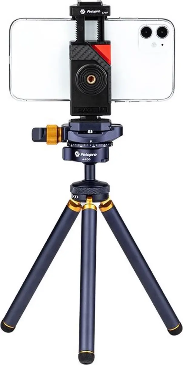 Fotopro A-POD D230441 Tafelstatief - Aluminium - Goud/Prussian Blue
