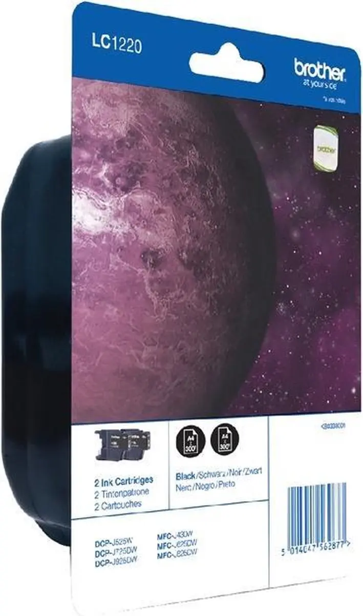 Brother LC-1220BKBP2 Inktcartridge - 2 Stuks