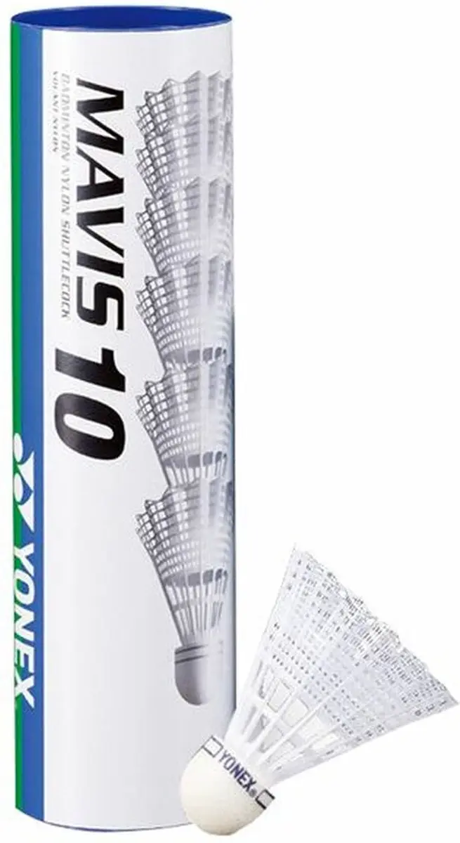 Yonex Mavis 10 Shuttle - 6 Stuks Wit