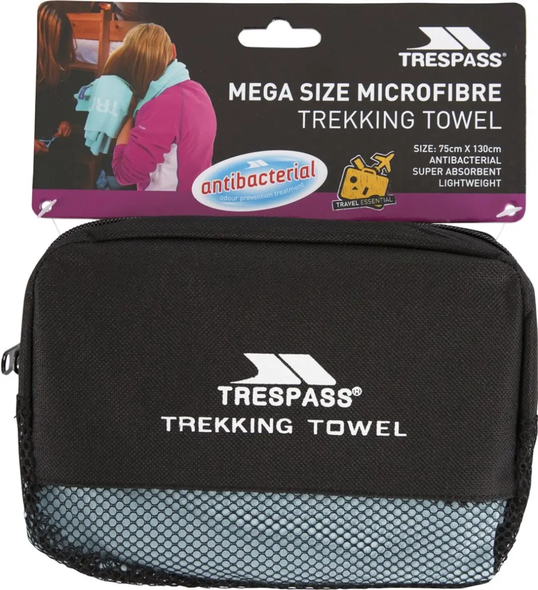Trespass Soggy Antibacteriële Microvezel Handdoek - Pool Blauw