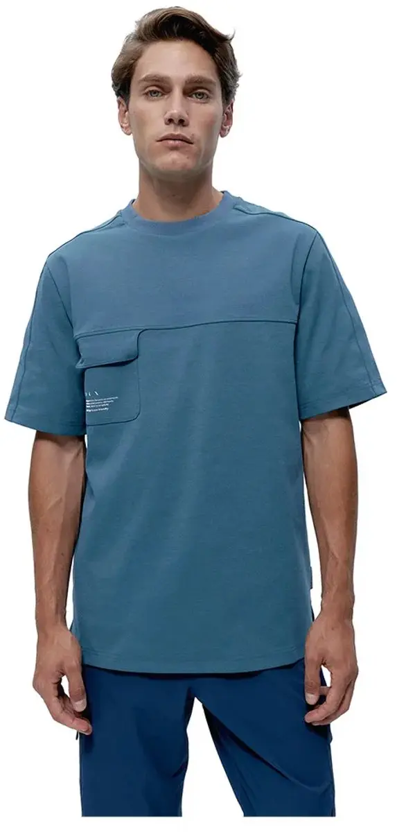 Born Living Yoga Tirreno T-shirt Met Korte Mouwen Blauw S Man