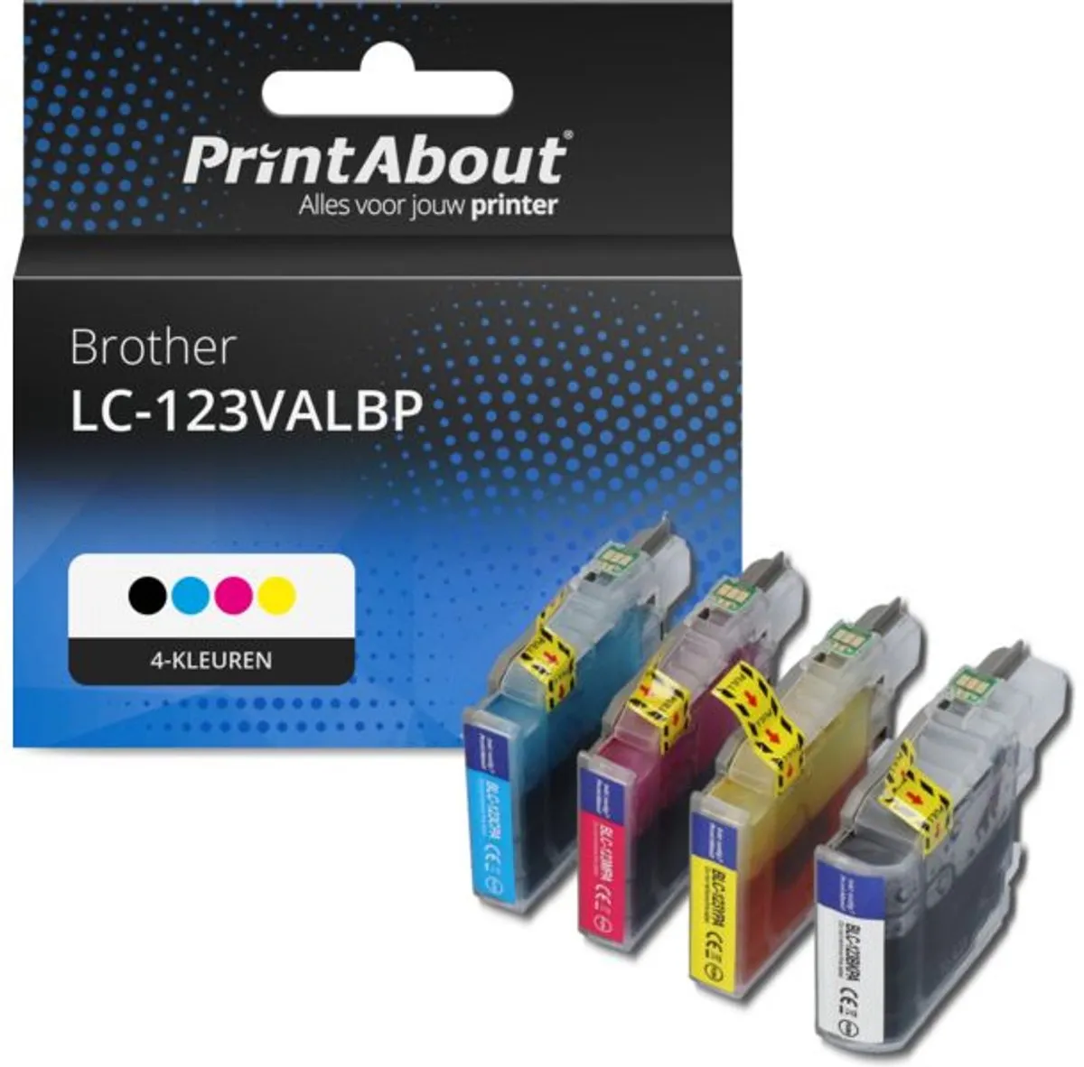PrintAbout LC-123VALBP-PA2 Inktcartridge - 4.000 pagina's - 4-kleuren