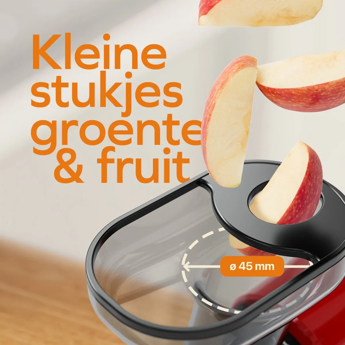 KitchenBrothers KB1004119 Slowjuicer - 150W - 500ml - Rood