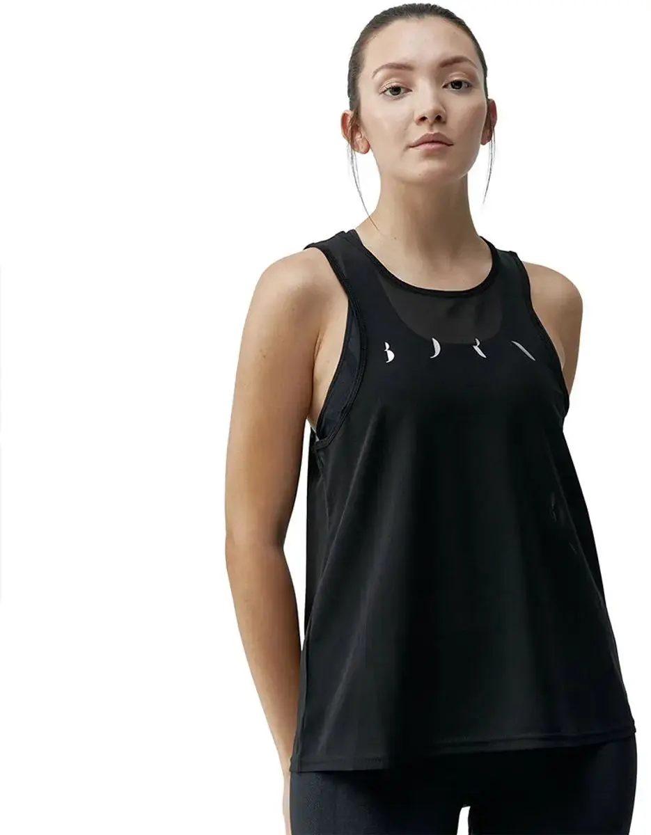 Born Living Yoga Bora Mouwloos T-shirt Zwart L Vrouw