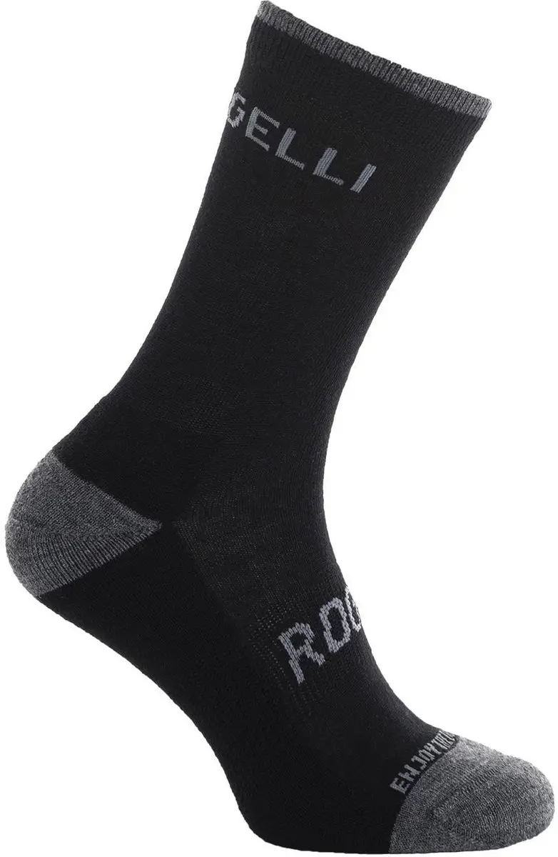 Rogelli Merino Wol Fietssokken - Zwart - afbeelding 5 van 6