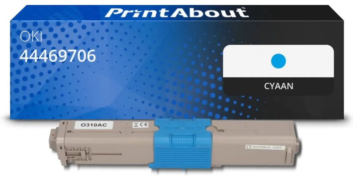PrintAbout OKI 44469706 Toner Cyaan