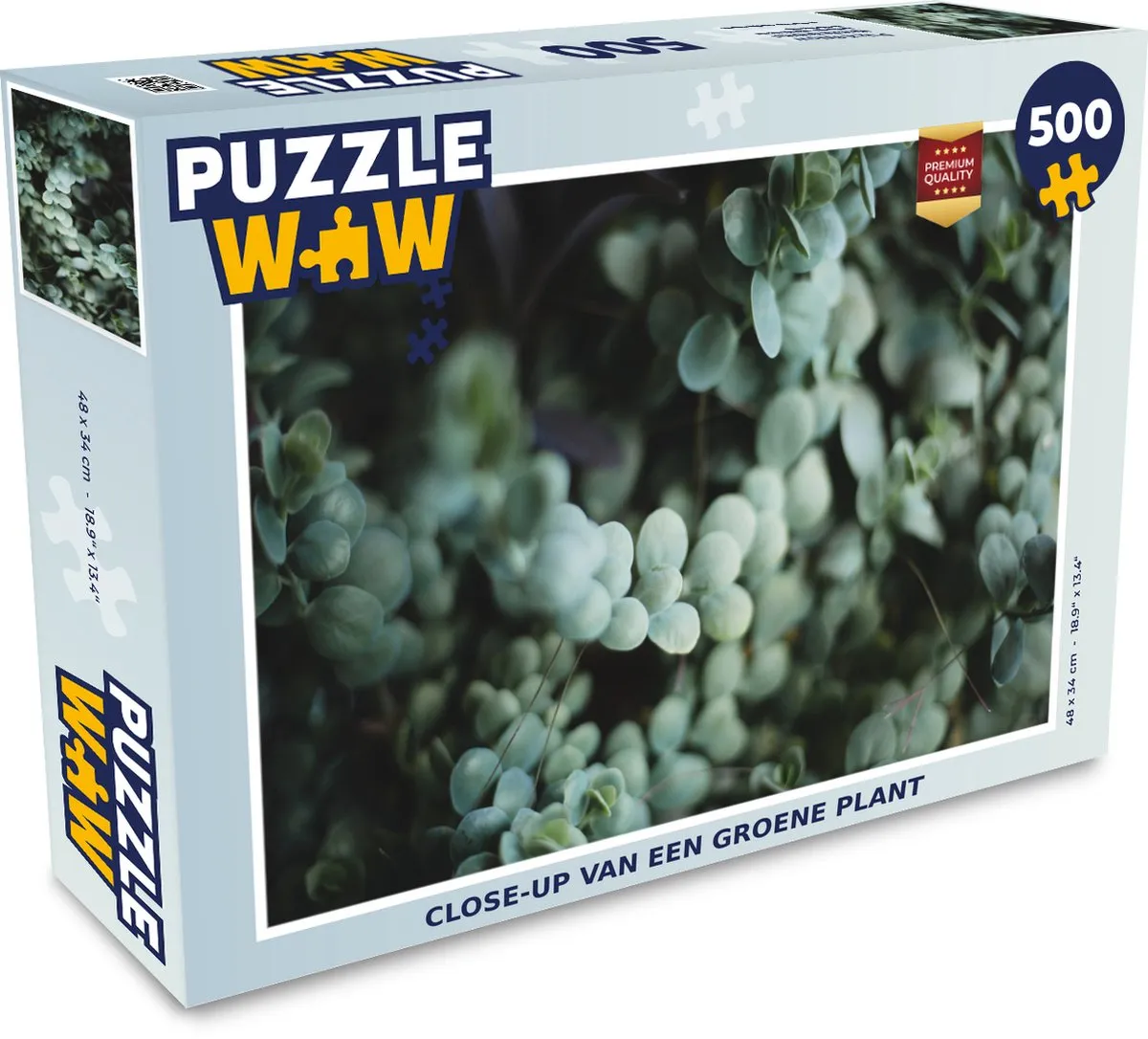 PuzzleWow Legpuzzel Close-up Groene Plant 500 Stuks - Multicolor