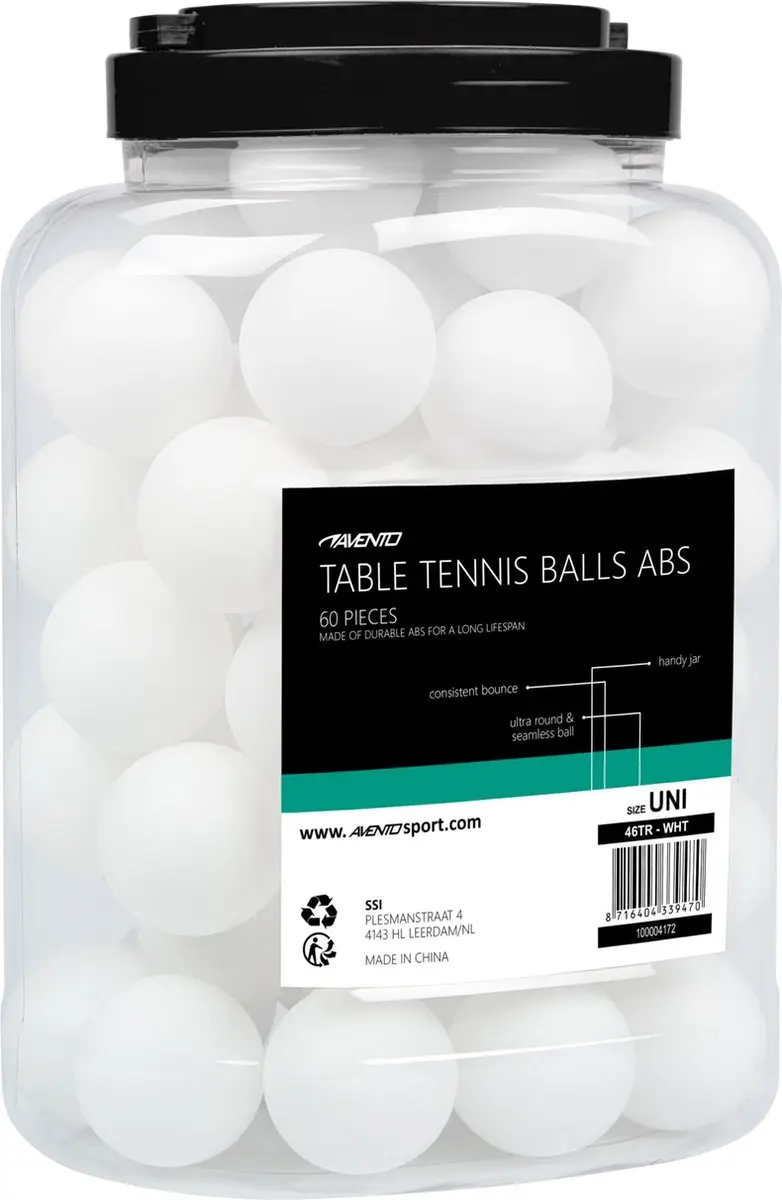 Avento Tafeltennisballen in pot