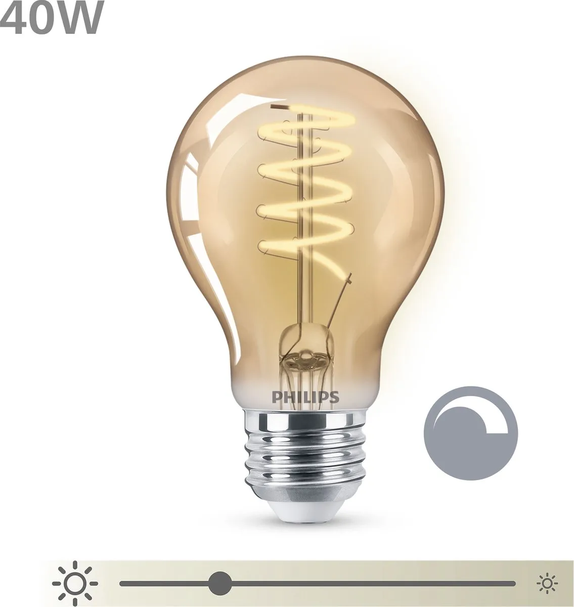 Philips Vintage LED E27 7.3W - 2200K Warm Wit