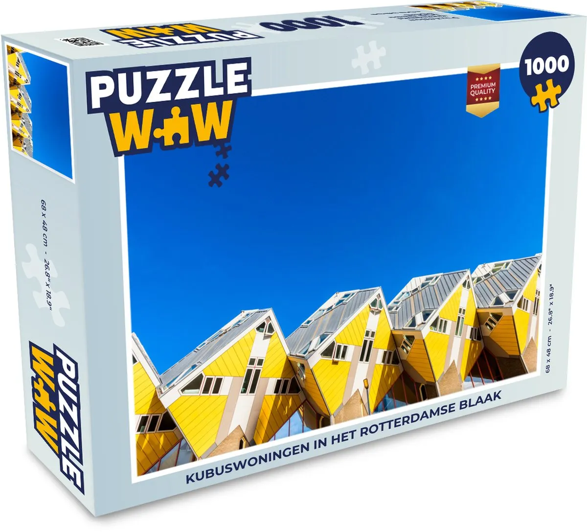 PuzzleWow Rotterdam Kubus Legpuzzel 1000 Stuks - Multicolor