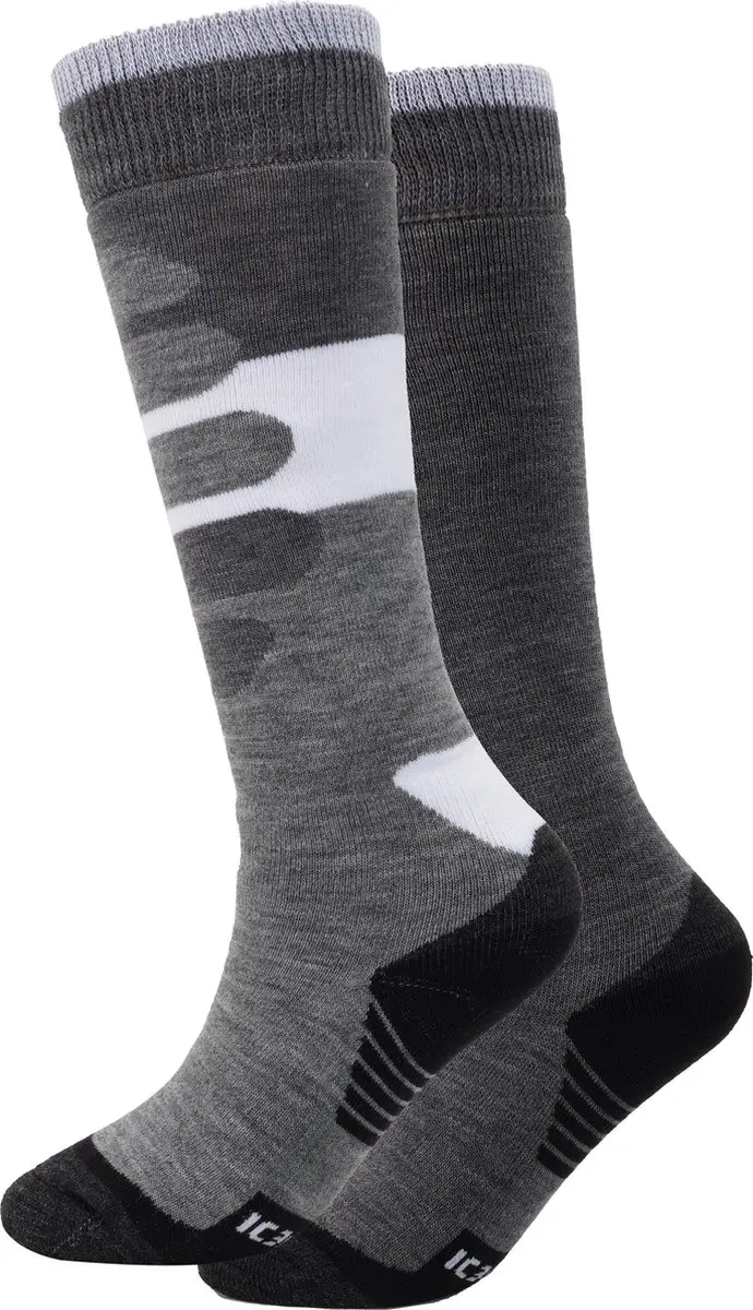ICEPEAK ILSENBURG Skisok 2-pack Junior-Lead Grey-34/35