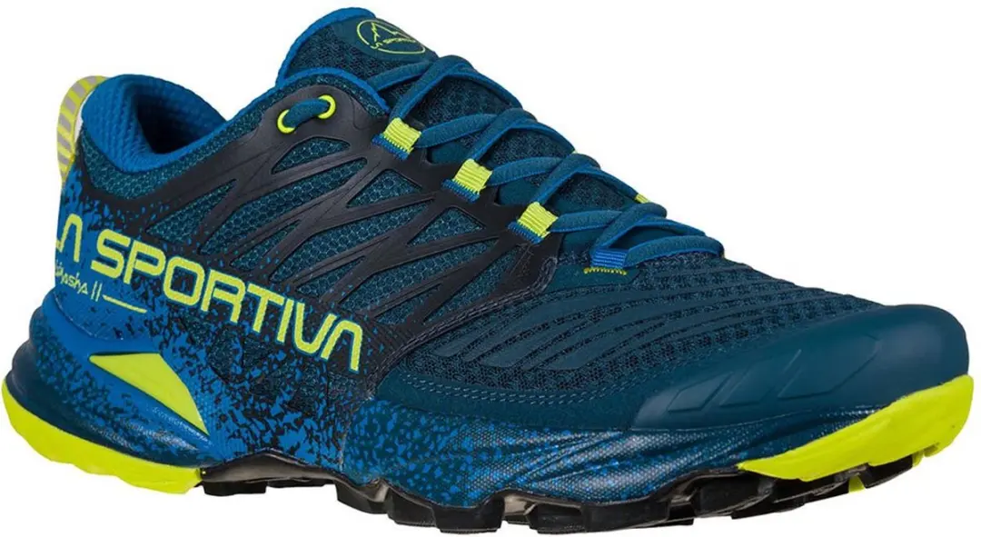 La Sportiva Akasha II Trailschoenen - 42.5 Storm Blue/Lime Punch - afbeelding 4 van 6