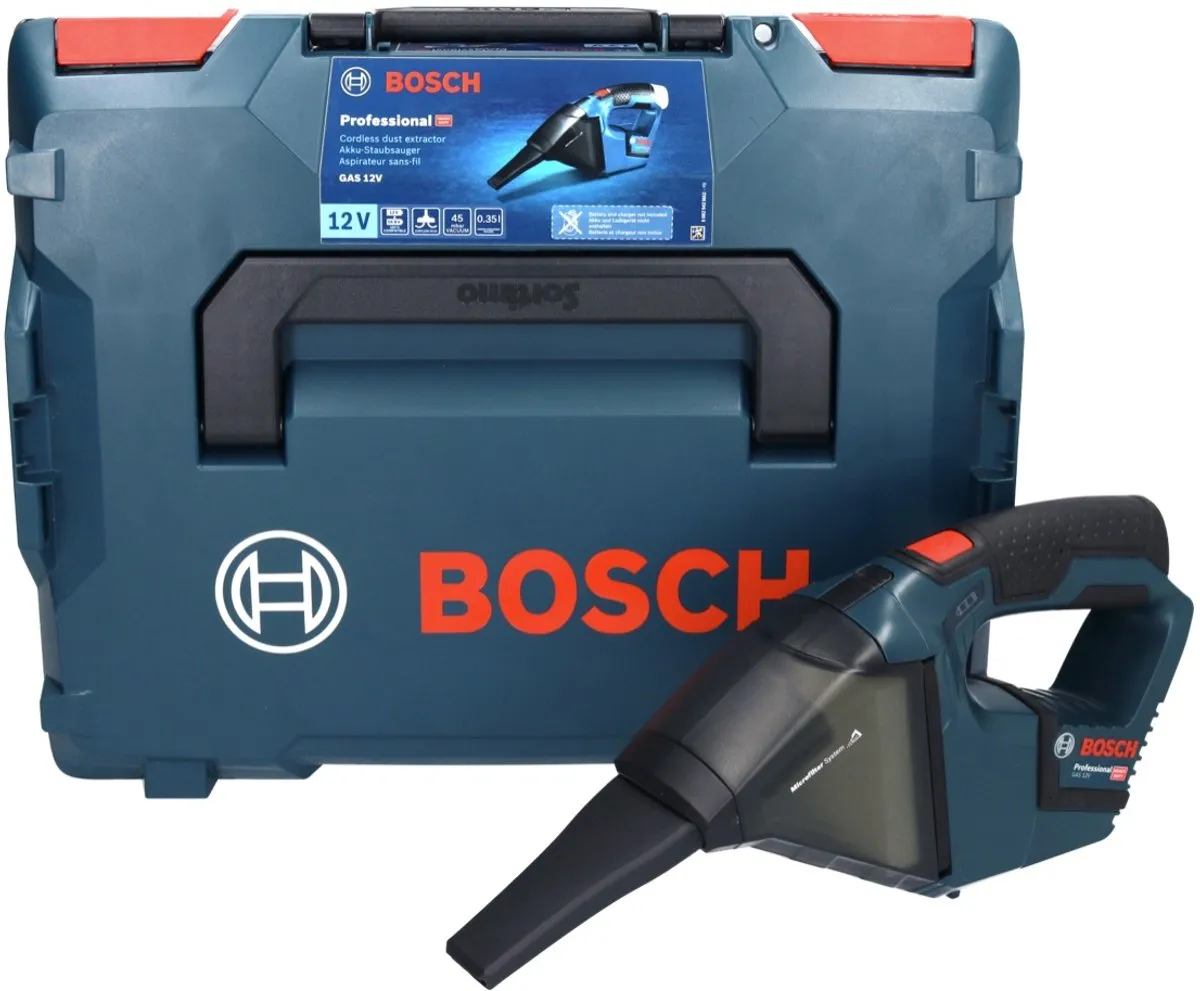 Bosch Professional GAS 12 V-LI Accu Stofzuiger - Blauw
