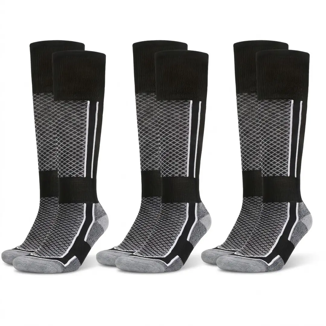 Zwart grijze ruitersokken unisex