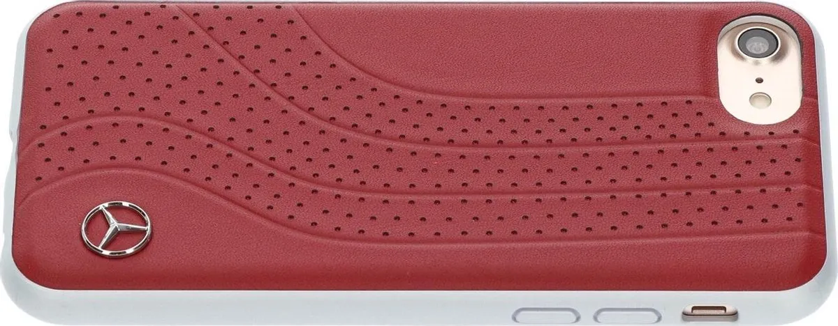 Mercedes-Benz iPhone Hoesje S203-7 - Rood Leer - afbeelding 6 van 6