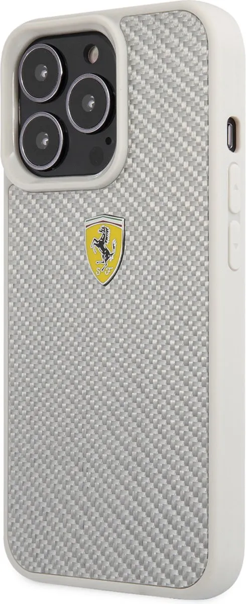 Ferrari iPhone 13 Pro Hardcase - Zilver Carbon - MPN 3666339025977