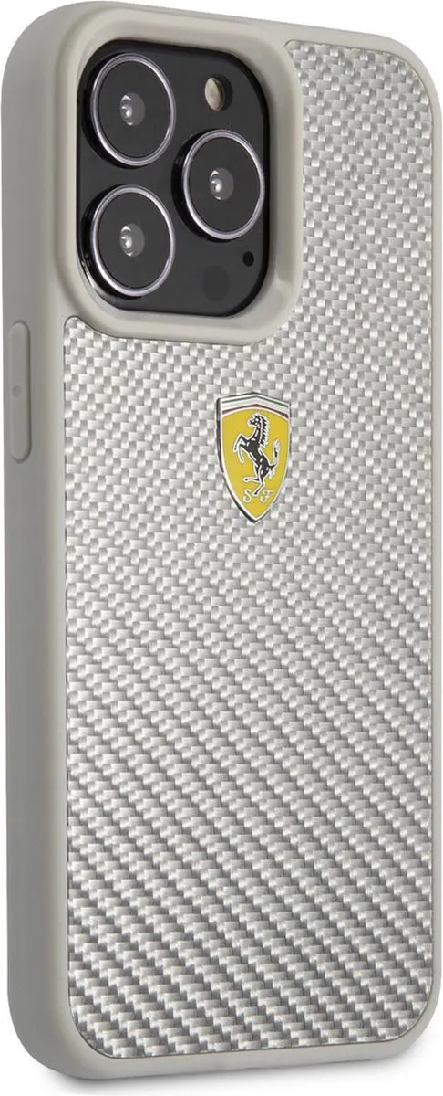 Ferrari iPhone 13 Pro Hardcase - Zilver Carbon - MPN 3666339025977