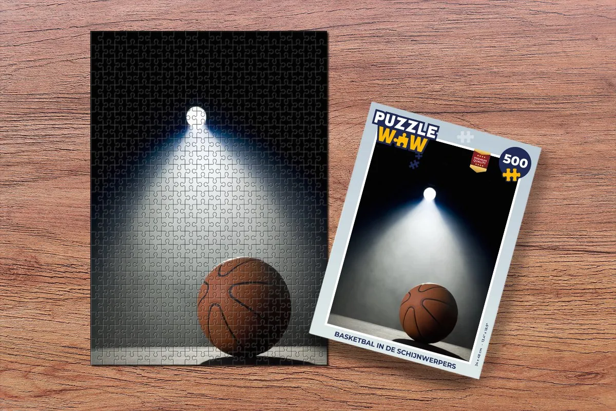 PuzzleWow Basketbal in de Schijnwerpers Legpuzzel 500 Stuks - Multicolor