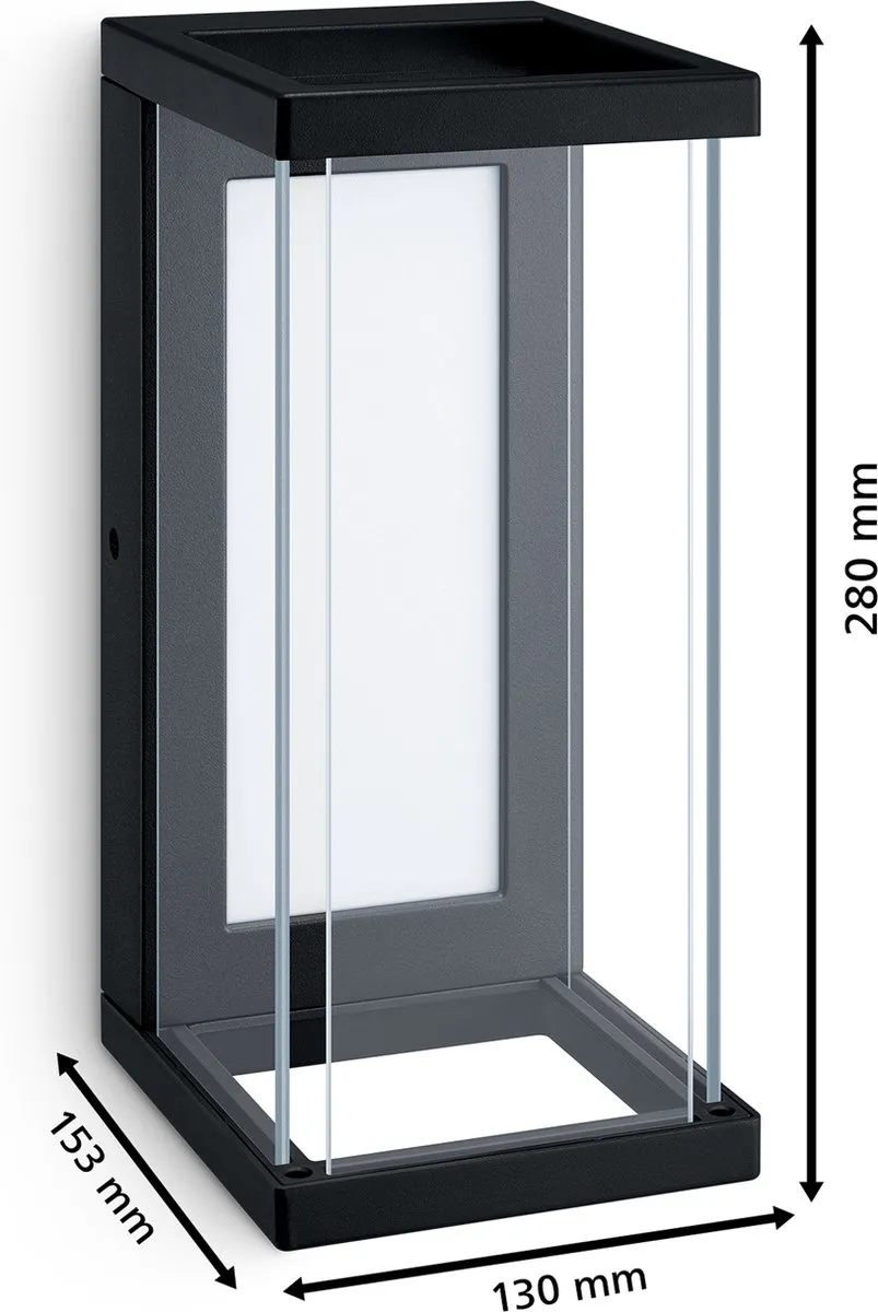 Philips Ulyzo Wandlamp E27 - 12W - Zwart