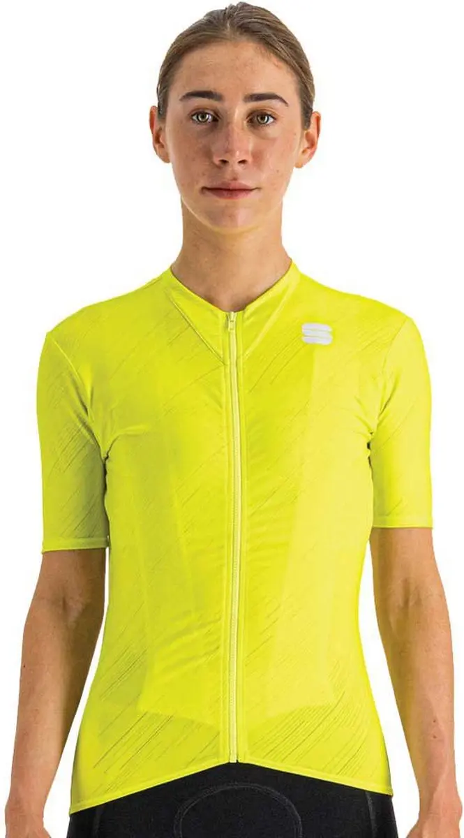 Sportful Fietsshirt Korte Mouwen Geel Dames