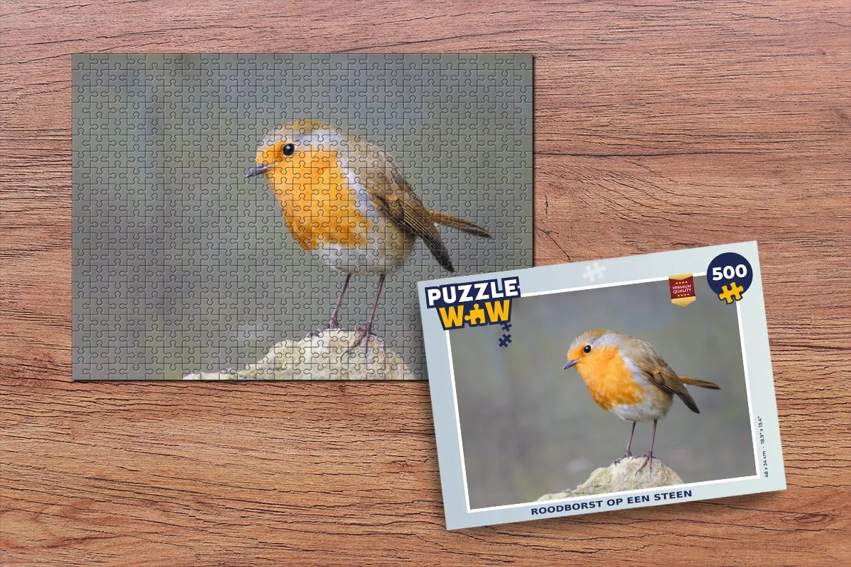 PuzzleWow Vogel Rots Legpuzzel 500 Stuks - Multicolor