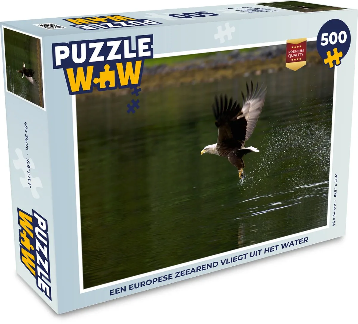 PuzzleWow Legpuzzel Europese Zeearend 500 Stuks - Multicolor