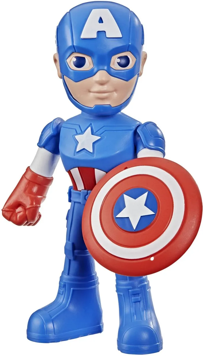 Marvel Spidey and His Amazing Friends Captain America Actiefiguur 23cm - Blauw