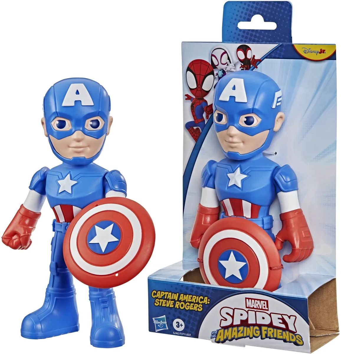 Marvel Spidey and His Amazing Friends Captain America Actiefiguur 23cm