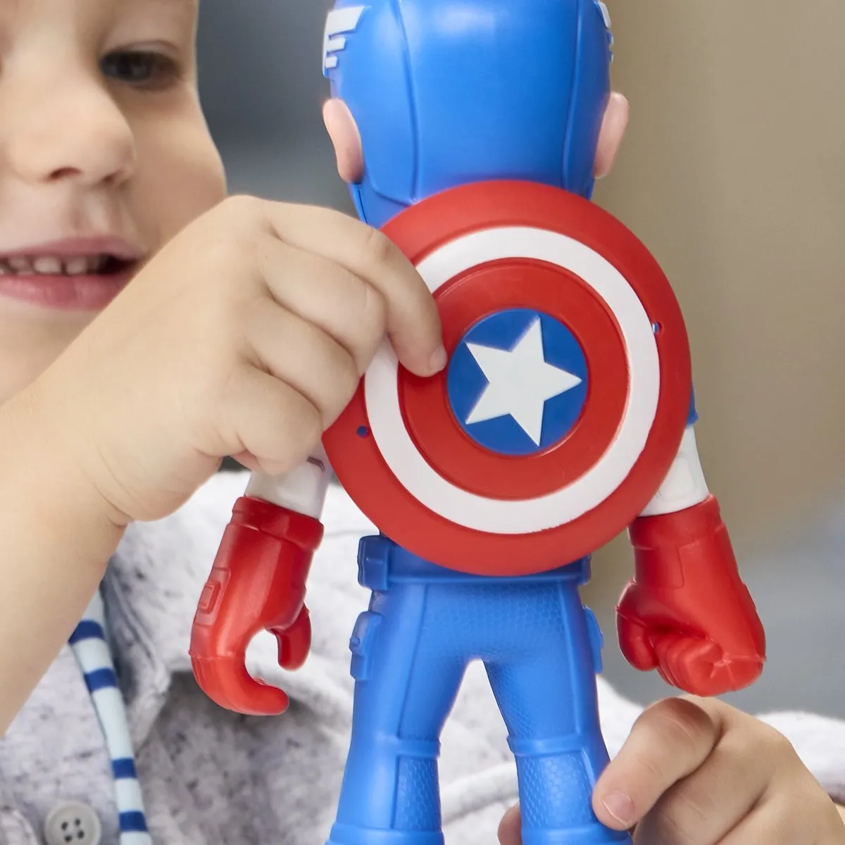 Marvel Spidey and His Amazing Friends Captain America Actiefiguur 23cm - Blauw