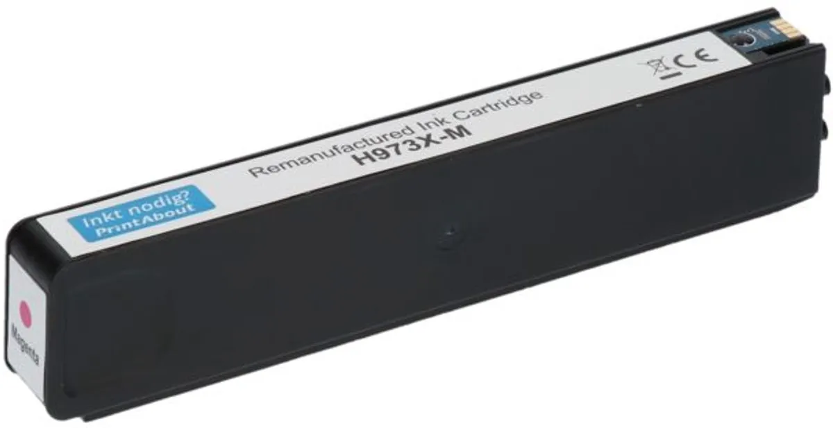 PrintAbout Huismerk HP 973X F6T82AE Magenta Inktcartridge - 110ml