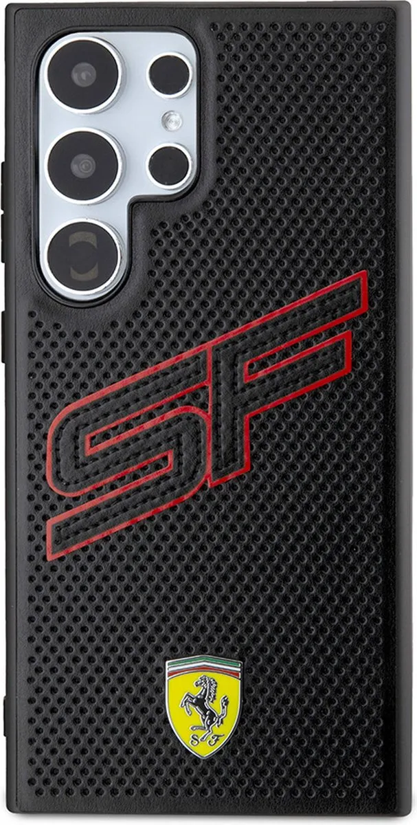 Ferrari Backcase Hoesje Samsung Galaxy S24 Ultra - Effen Zwart
