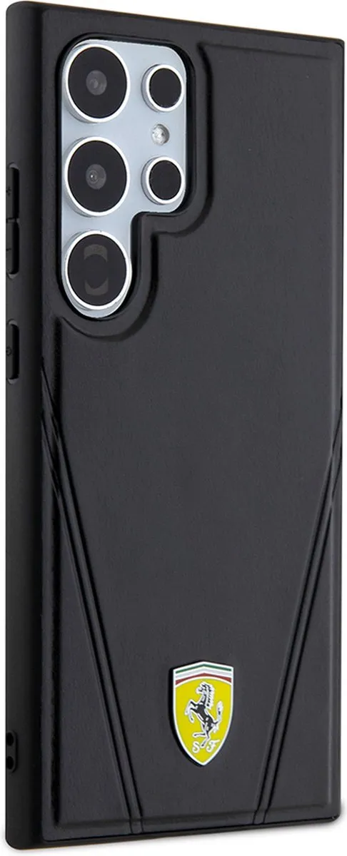 Ferrari Backcase Hoesje Samsung Galaxy S24 Ultra - Effen Zwart - afbeelding 6 van 6