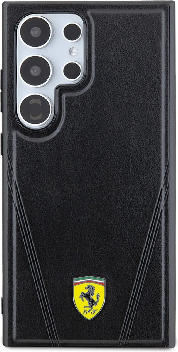 Ferrari Backcase Hoesje Samsung Galaxy S24 Ultra - Effen Zwart