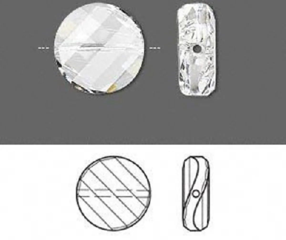 Swarovski Elements Twist Kralen 14x6mm