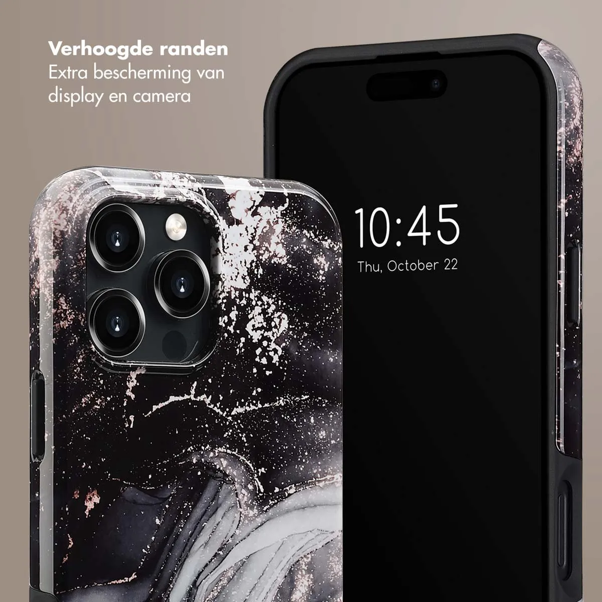 Selencia Hoesje iPhone 16 Pro Max - Chic Marble Black - MagSafe