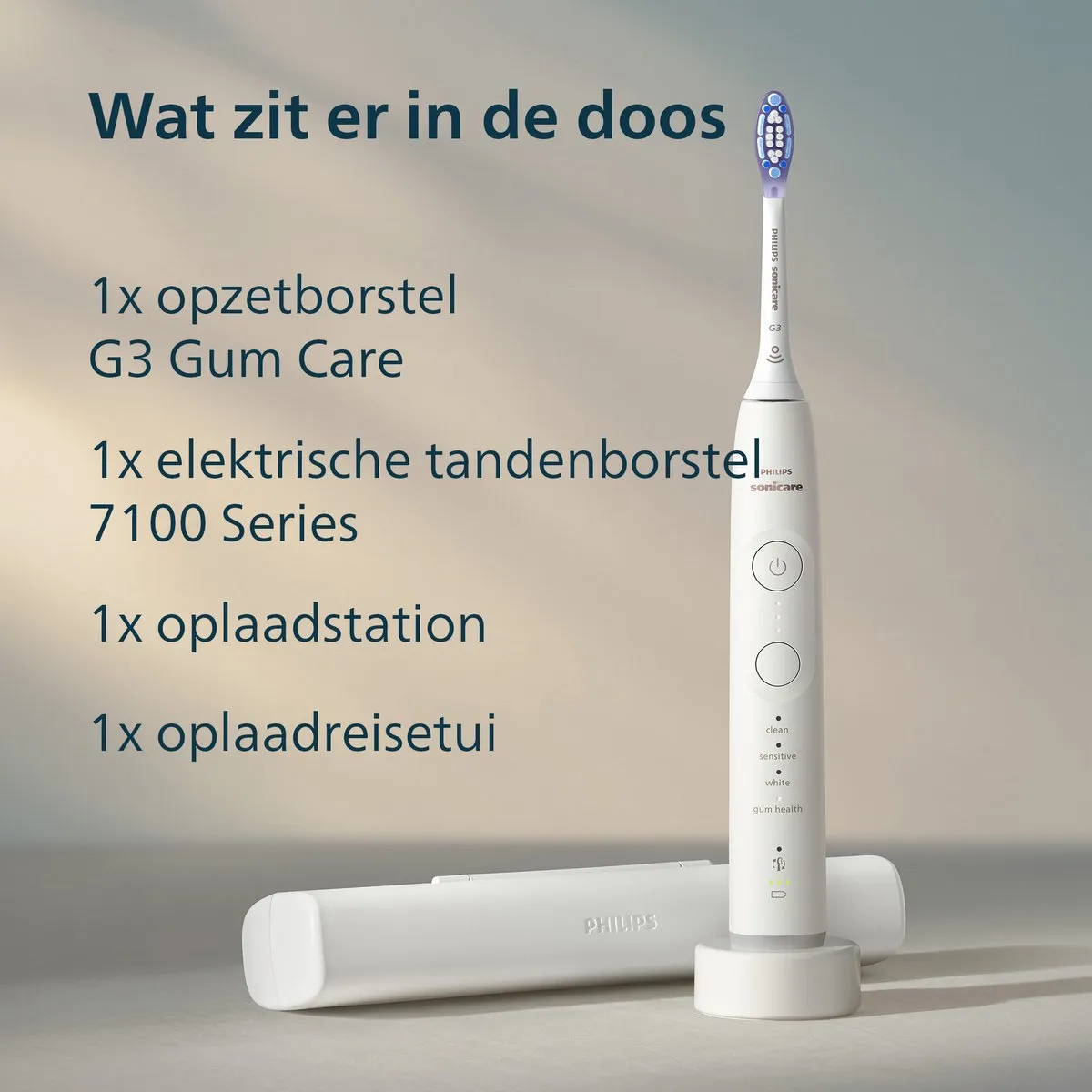 Philips Sonicare 7100 HX7420/01 Elektrische Tandenborstel - Wit - afbeelding 6 van 6