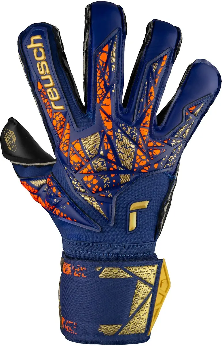 Reusch Attrakt Gold X Evolution Keepershandschoenen - Blauw-goud - 8 - afbeelding 3 van 6