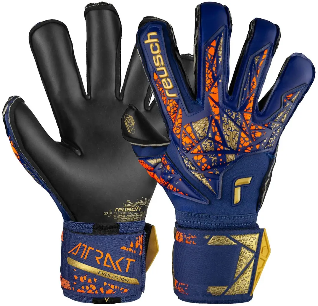 Reusch Attrakt Gold X Evolution Doelmanhandschoenen Blauw 8