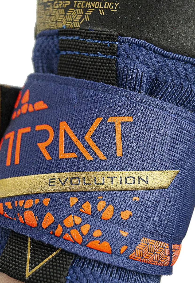Reusch Attrakt Gold X Evolution Keepershandschoenen - Blauw-goud - 8 - afbeelding 5 van 6
