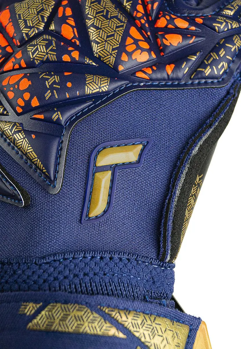 Reusch Attrakt Gold X Evolution Keepershandschoenen - Blauw-goud - 8 - afbeelding 6 van 6